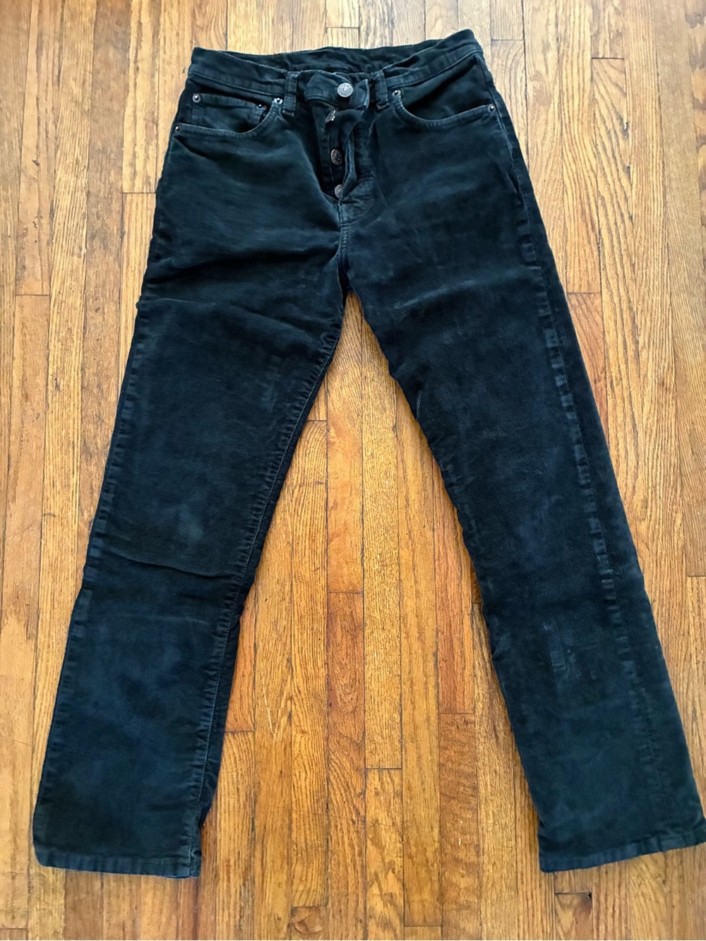 Women's Black Boot Cut Corduroy 6397 Pants
